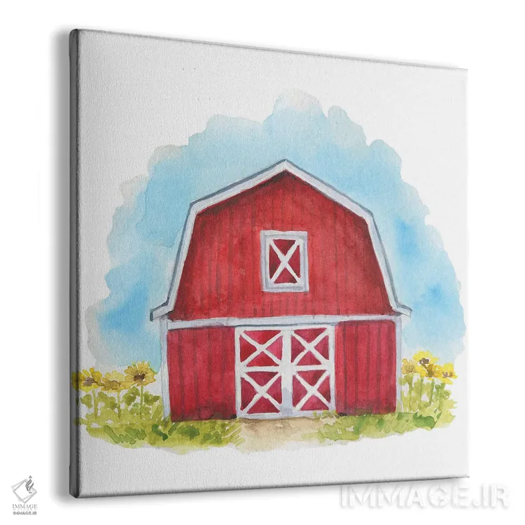 تابلو مزرعه. طویله قرمز اثر افرازی گرافیکز (استودیو طراحی) - نمای پرسپکتیو محصول