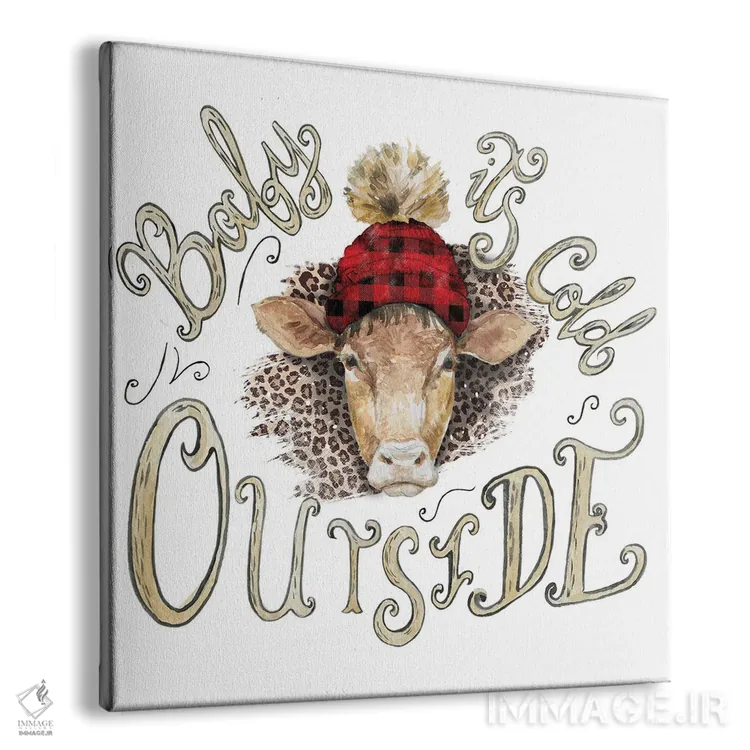 تابلو سر گاو کریسمسی اثر افرازی گرافیکز (استودیو طراحی) - نمای پرسپکتیو محصول