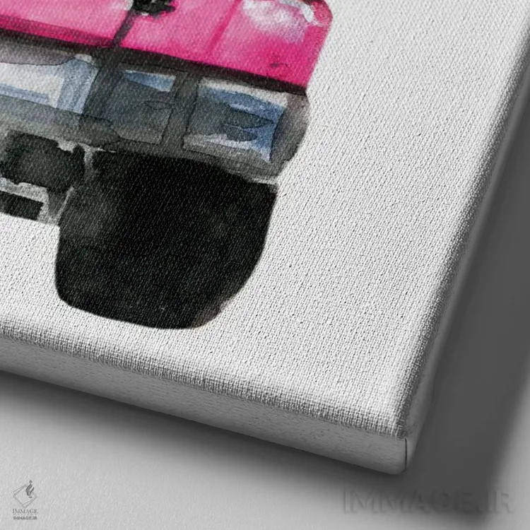 تابلو پشت جیپ روز ولنتاین اثر افرازی گرافیکز (استودیو طراحی) - نمای نزدیک بافت بوم