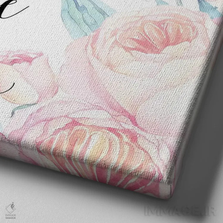 تابلو خواهران گلهای متفاوت از یک باغ هستند اثر ادن پرینتیبلز (استودیو/برند طراحی) - نمای نزدیک بافت بوم