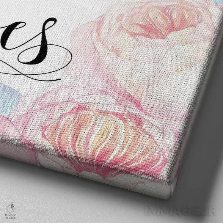 تابلو بایست و بوی گلها را حس کن اثر ادن پرینتیبلز (استودیو/برند طراحی) - نمای نزدیک بافت بوم