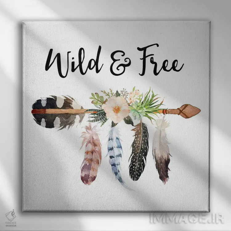 تابلو وحشی و آزاد اثر ادن پرینتیبلز (استودیو/برند طراحی) - نمای روبهرو روی دیوار