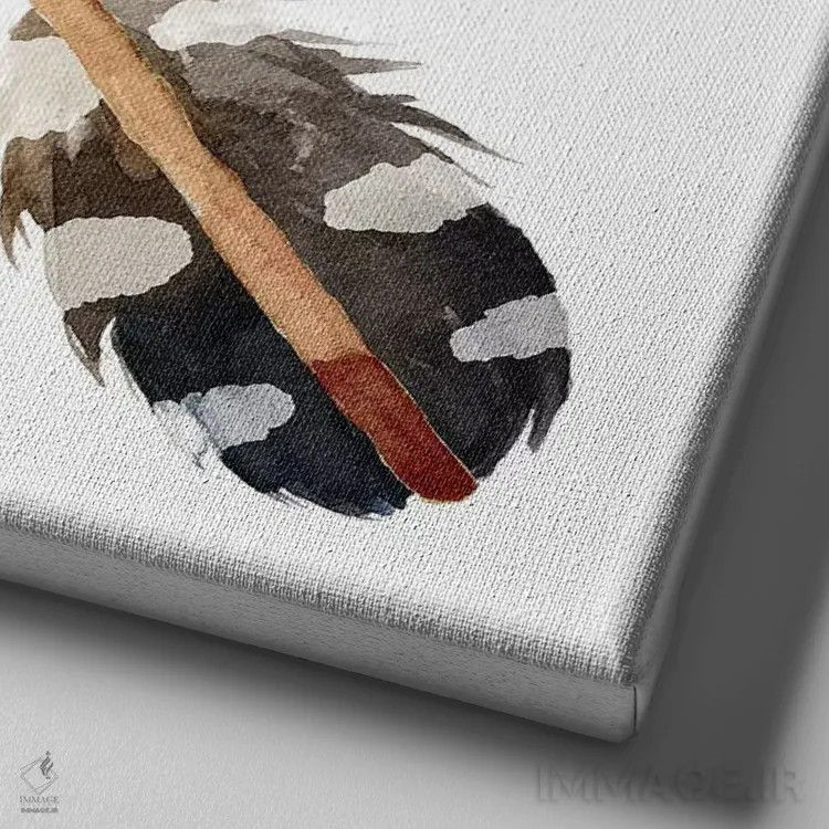 تابلو وحشی اثر ادن پرینتیبلز (استودیو/برند طراحی) - نمای نزدیک بافت بوم