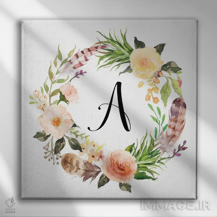 تابلو حرف اول الفبای انگلیسی "A" اثر ادن پرینتیبلز (استودیو/برند طراحی) - نمای روبهرو روی دیوار