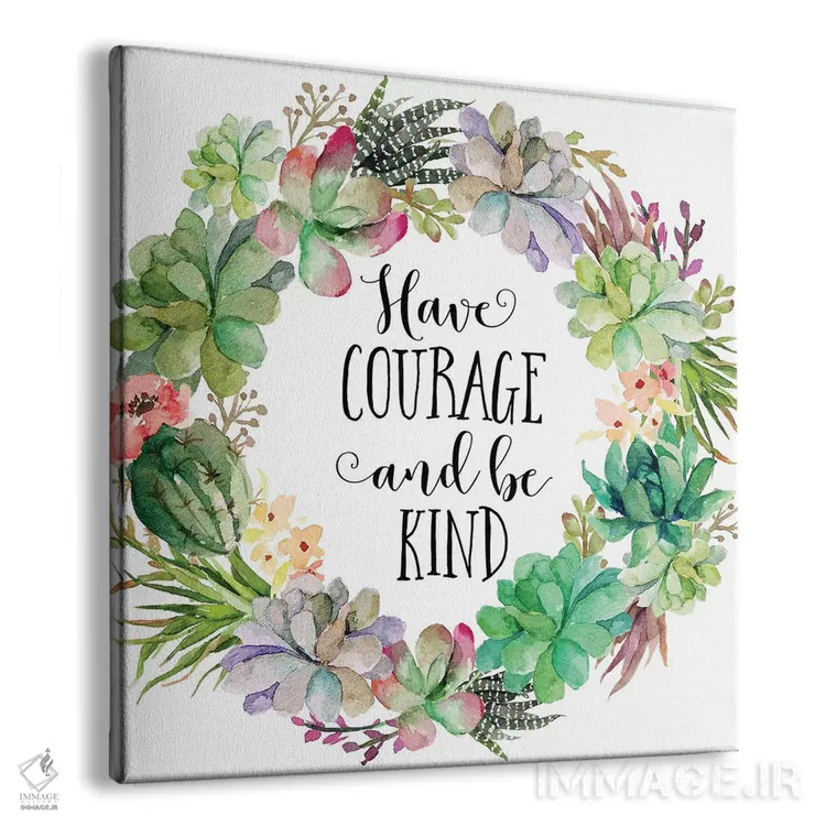 تابلو شجاع باش و مهربان اثر ادن پرینتیبلز (استودیو/برند طراحی) - نمای پرسپکتیو محصول