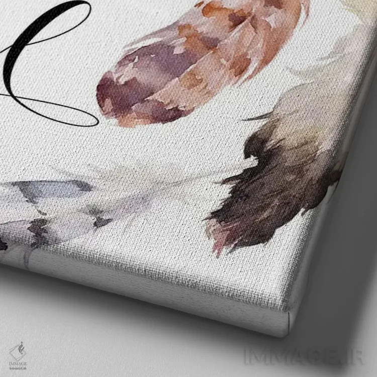 تابلو امید همان چیز پرمانند است که بر جان مینشیند، امیلی دیکینسون (شعر) اثر ادن پرینتیبلز (استودیو/برند طراحی) - نمای نزدیک بافت بوم