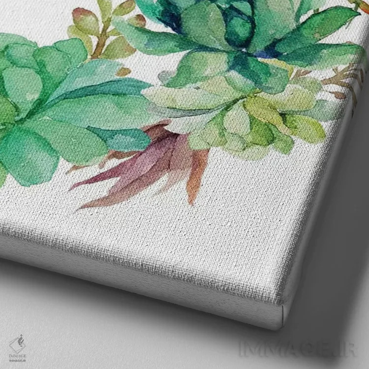 تابلو شجاع باش و مهربان اثر ادن پرینتیبلز (استودیو/برند طراحی) - نمای نزدیک بافت بوم