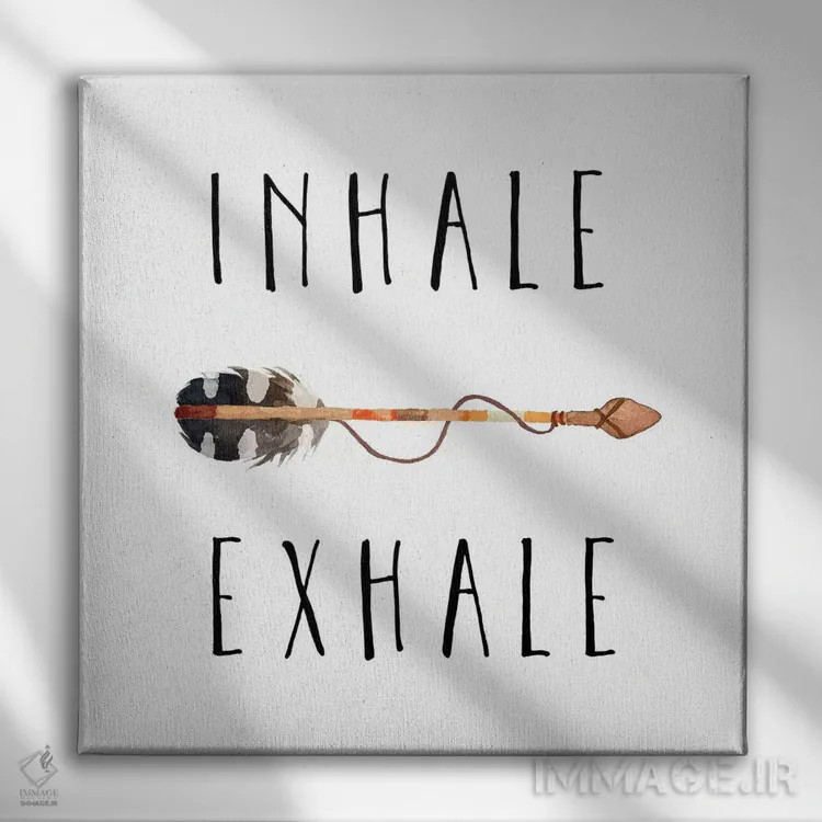 تابلو دم و بازدم اثر ادن پرینتیبلز (استودیو/برند طراحی) - نمای روبهرو روی دیوار