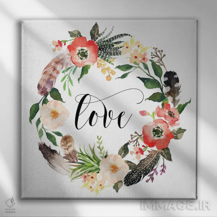 تابلو عشق II اثر ادن پرینتیبلز (استودیو/برند طراحی) - نمای روبهرو روی دیوار