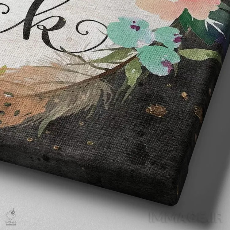 تابلو دوستت دارم تا ماه و بازگشت اثر ادن پرینتیبلز (استودیو/برند طراحی) - نمای نزدیک بافت بوم