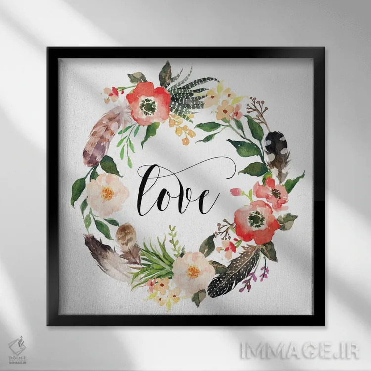 تابلو عشق II اثر ادن پرینتیبلز (استودیو/برند طراحی) - نمای قابدار مشکی