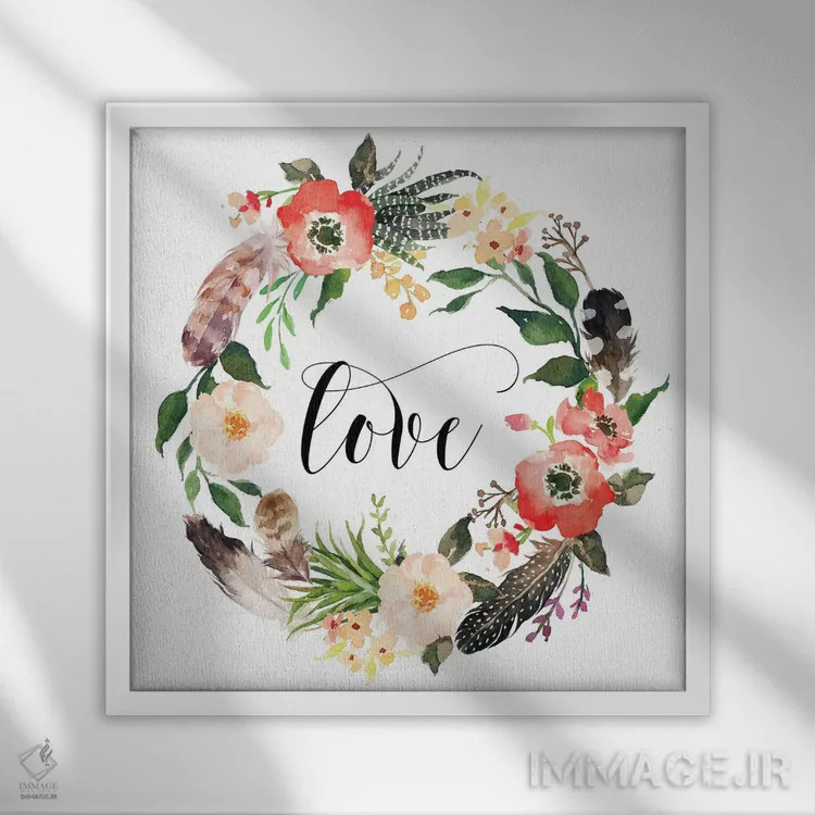 تابلو عشق II اثر ادن پرینتیبلز (استودیو/برند طراحی) - نمای قابدار سفید