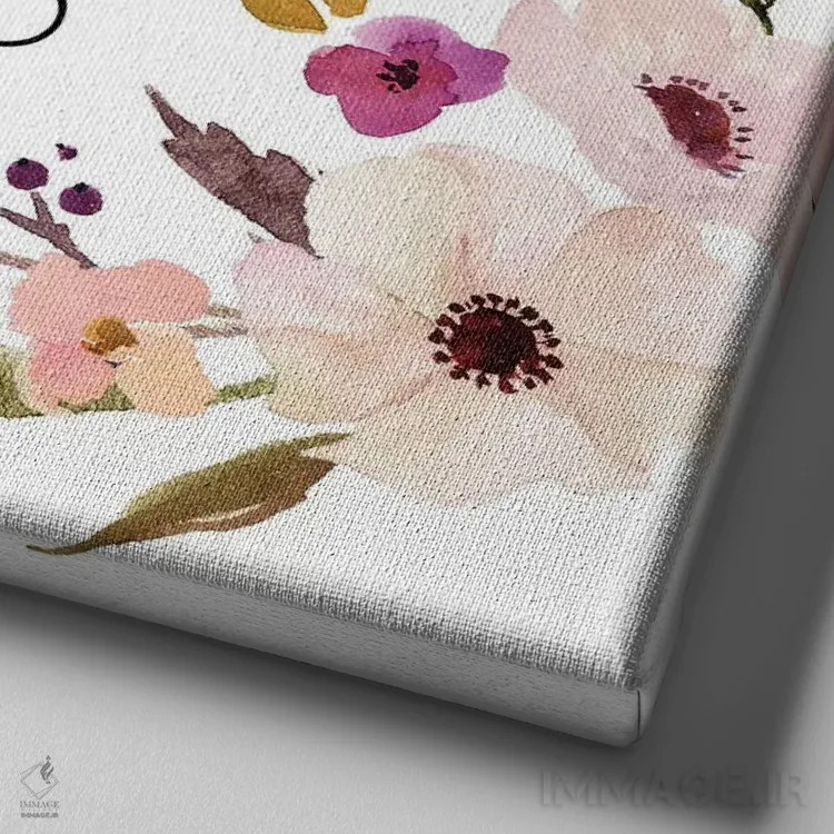 تابلو پرستاری کار دل است (با عشق) اثر ادن پرینتیبلز (استودیو/برند طراحی) - نمای نزدیک بافت بوم