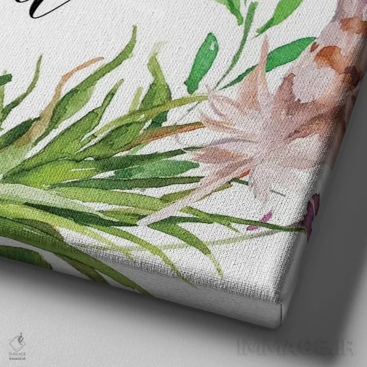 تابلو تنها امید من در توست، مزامیر ۳۹:۷ اثر ادن پرینتیبلز (استودیو/برند طراحی) - نمای نزدیک بافت بوم