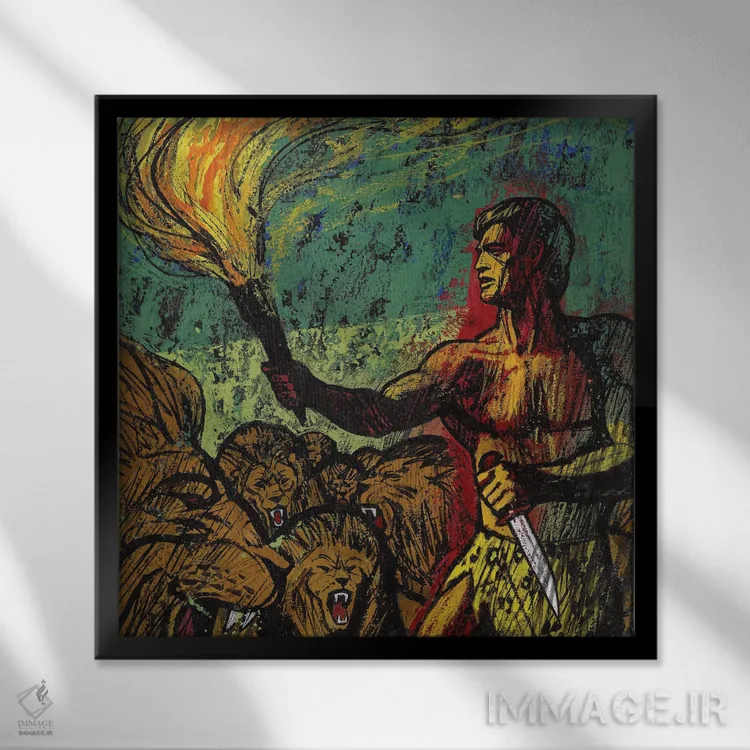 تابلو تارزان شگفتانگیز (رمان) اثر ریچارد پاورز - نمای قابدار مشکی