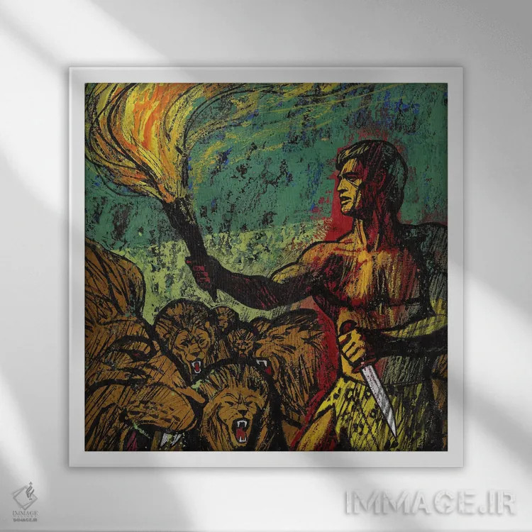 تابلو تارزان شگفتانگیز (رمان) اثر ریچارد پاورز - نمای قابدار سفید