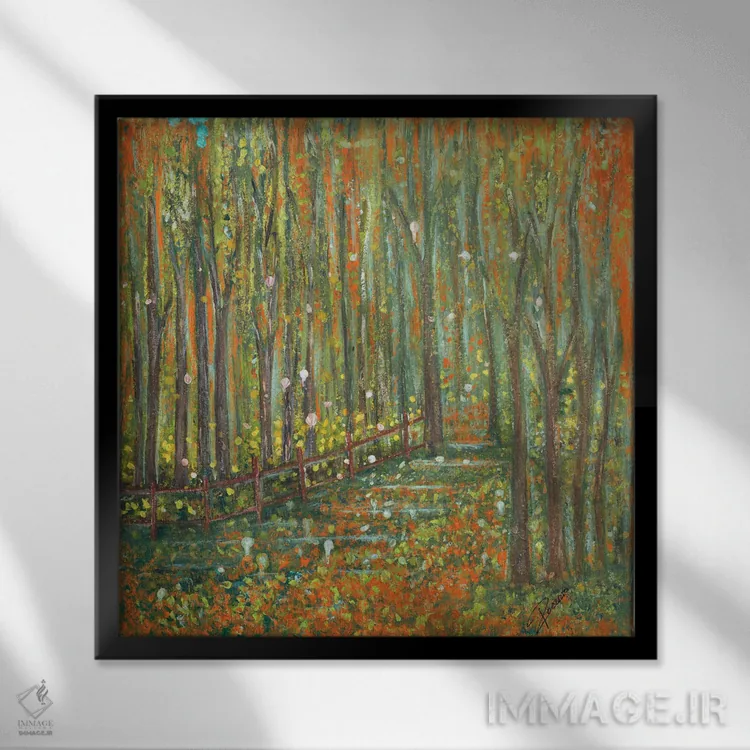 تابلو جنگلها اثر ام. مرکادو - نمای قابدار مشکی