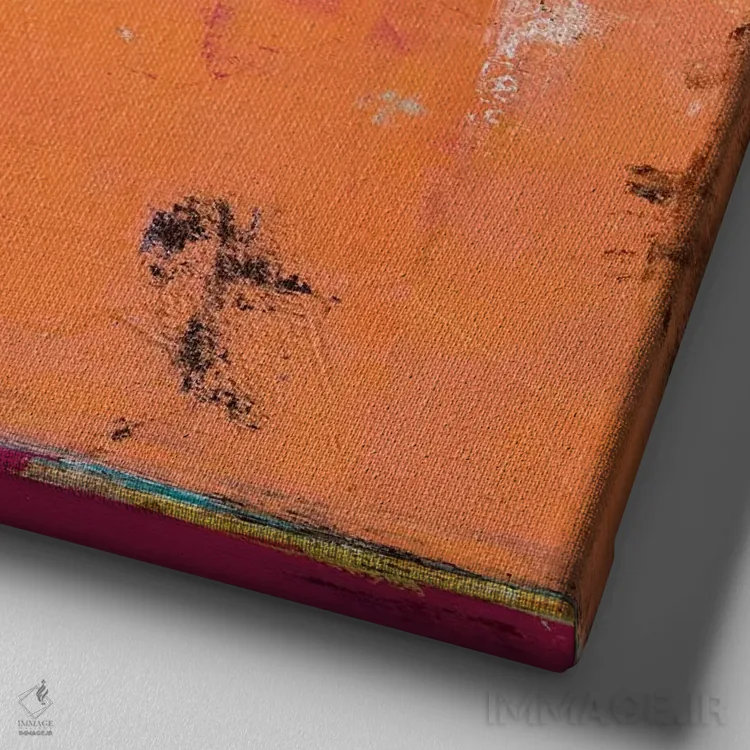 تابلو شیدایی شیرین اثر ارین اشلی - نمای نزدیک بافت بوم