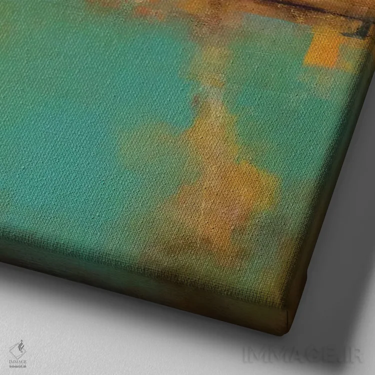 تابلو خلیج طلوع خورشید اثر ارین اشلی - نمای نزدیک بافت بوم