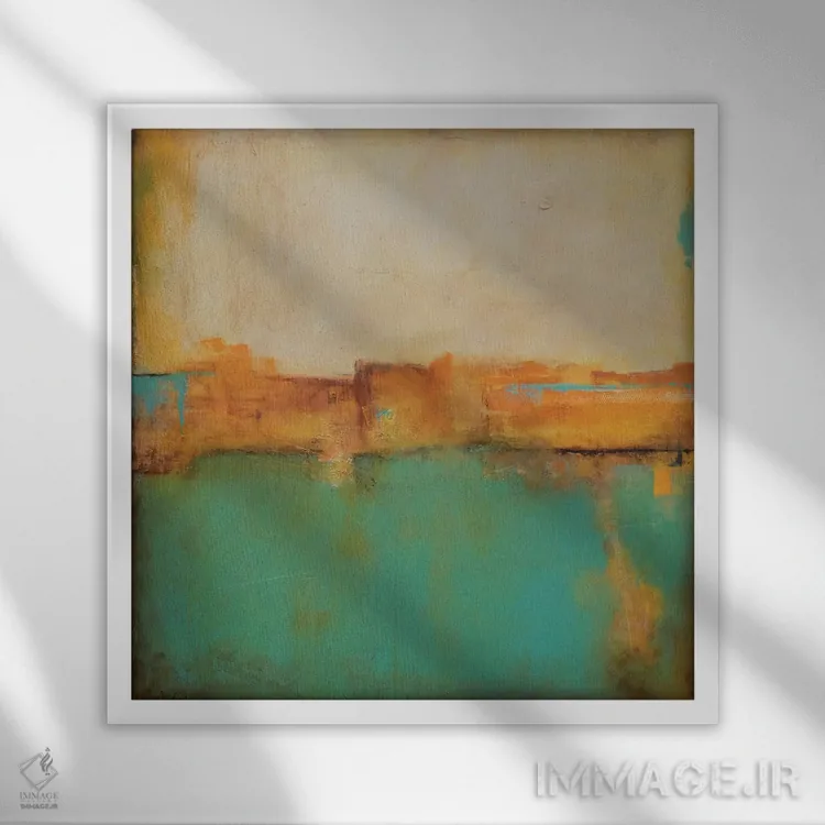 تابلو خلیج طلوع خورشید اثر ارین اشلی - نمای قابدار سفید