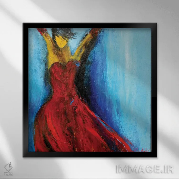 تابلو تانگو داغ اثر ارین اشلی - نمای قابدار مشکی