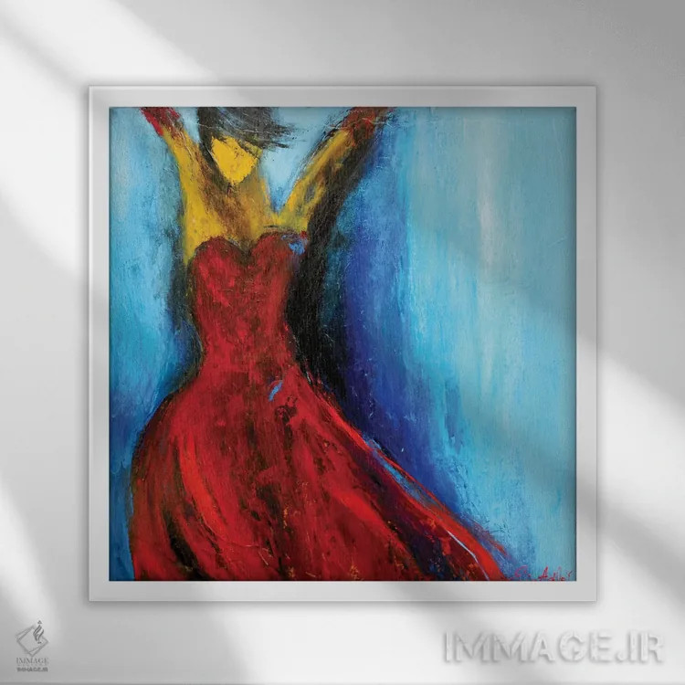 تابلو تانگو داغ اثر ارین اشلی - نمای قابدار سفید