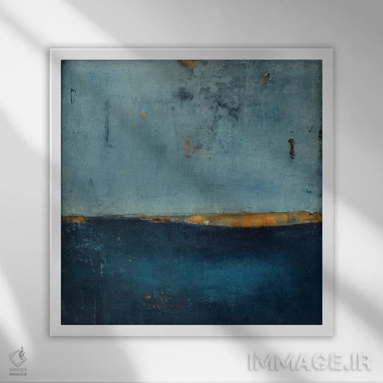 تابلو دریای نیمهشب اثر ارین اشلی - نمای قابدار سفید