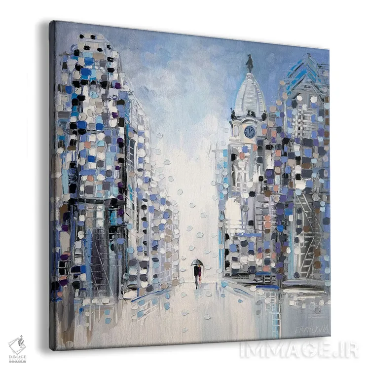 تابلو قدم زدن زیر باران در فیلادلفیا اثر اکاترینا ارمیلکینا - نمای پرسپکتیو محصول