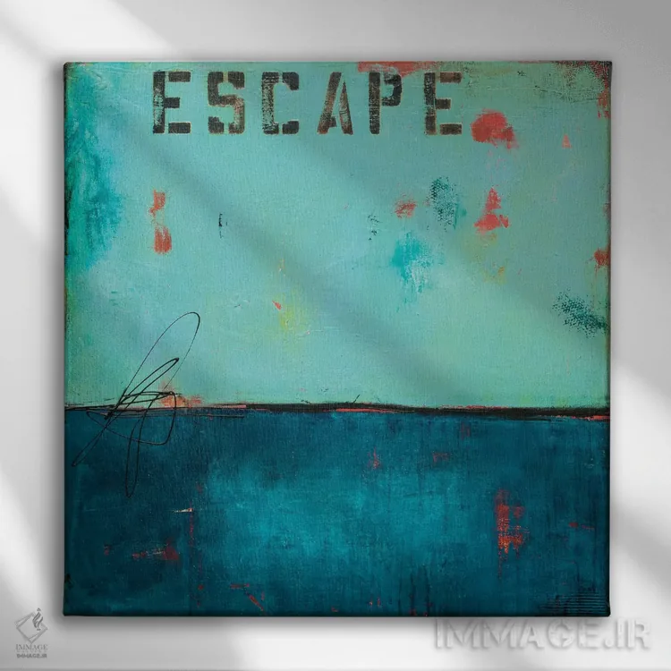 تابلو فرار اثر ارین اشلی - نمای روبهرو روی دیوار