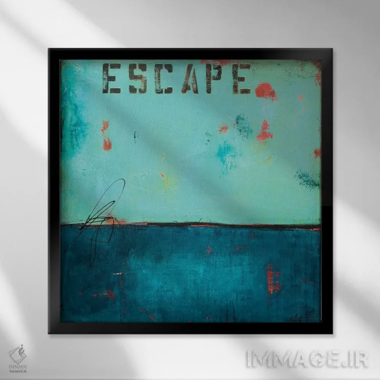 تابلو فرار اثر ارین اشلی - نمای قابدار مشکی