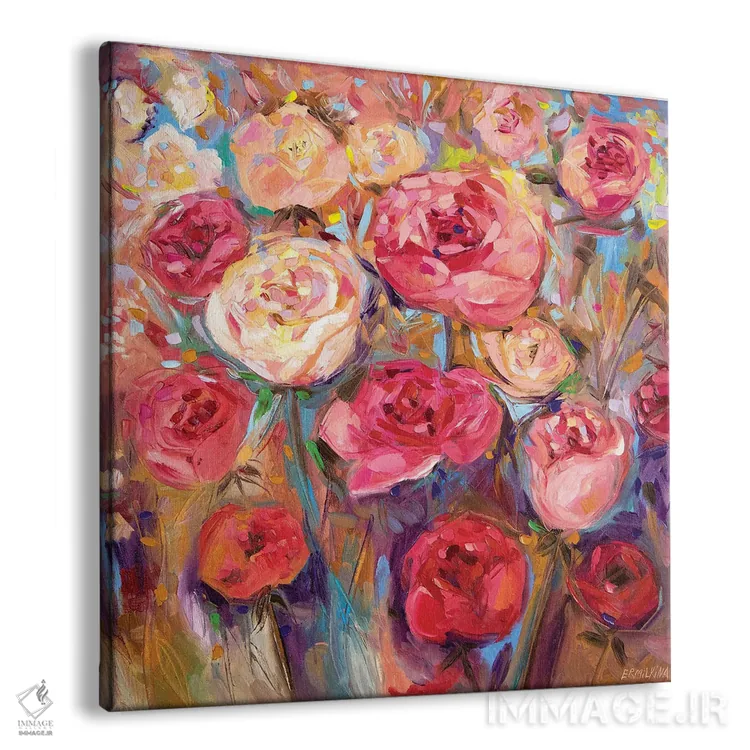 تابلو رزها اثر اکاترینا ارمیلکینا - نمای پرسپکتیو محصول