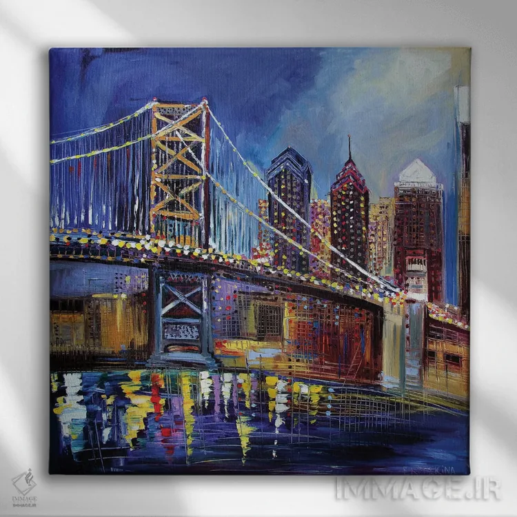 تابلو پل بنجامین فرانکلین اثر اکاترینا ارمیلکینا - نمای روبهرو روی دیوار