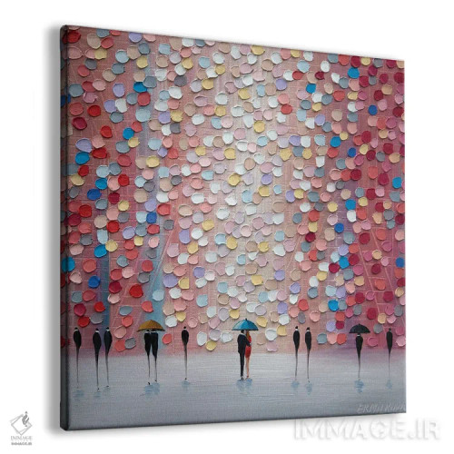 تابلو باران صورتی اثر اکاترینا ارمیلکینا - نمای پرسپکتیو محصول