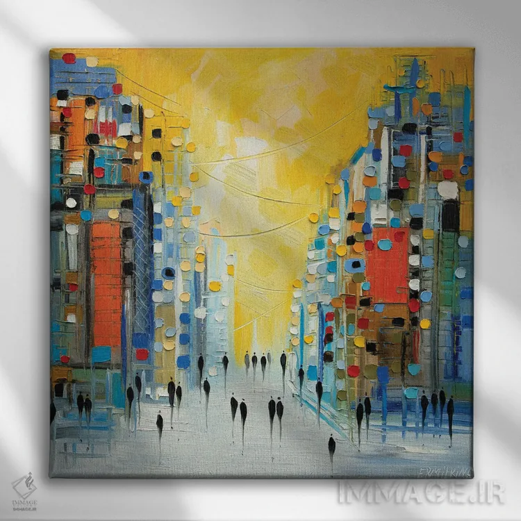 تابلو غروب زودهنگام اثر اکاترینا ارمیلکینا - نمای روبهرو روی دیوار