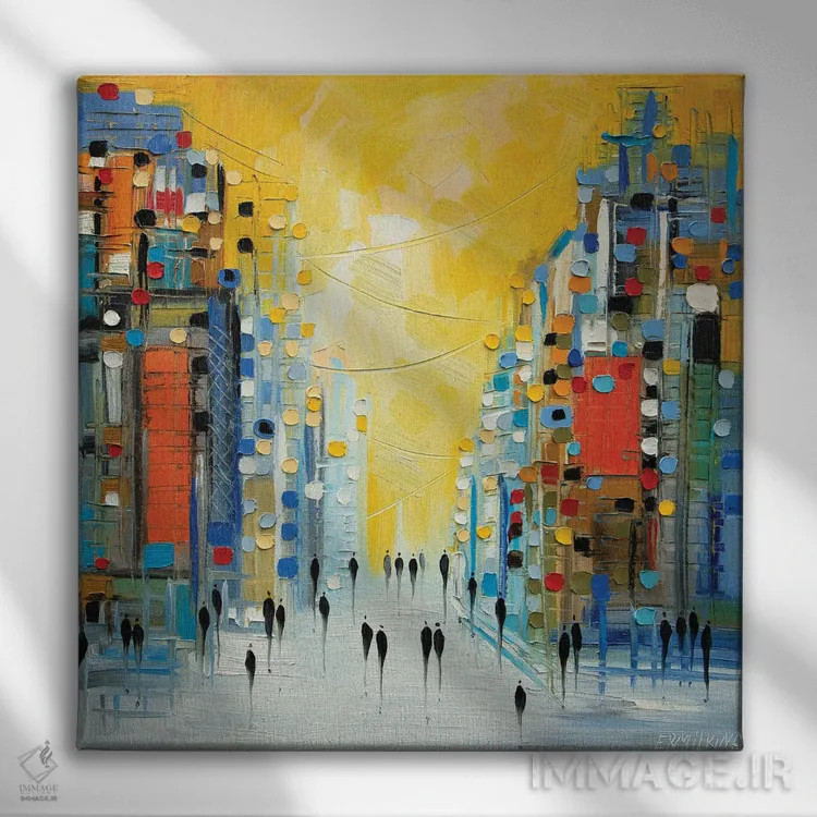 تابلو غروب زودهنگام اثر اکاترینا ارمیلکینا - نمای روبهرو روی دیوار