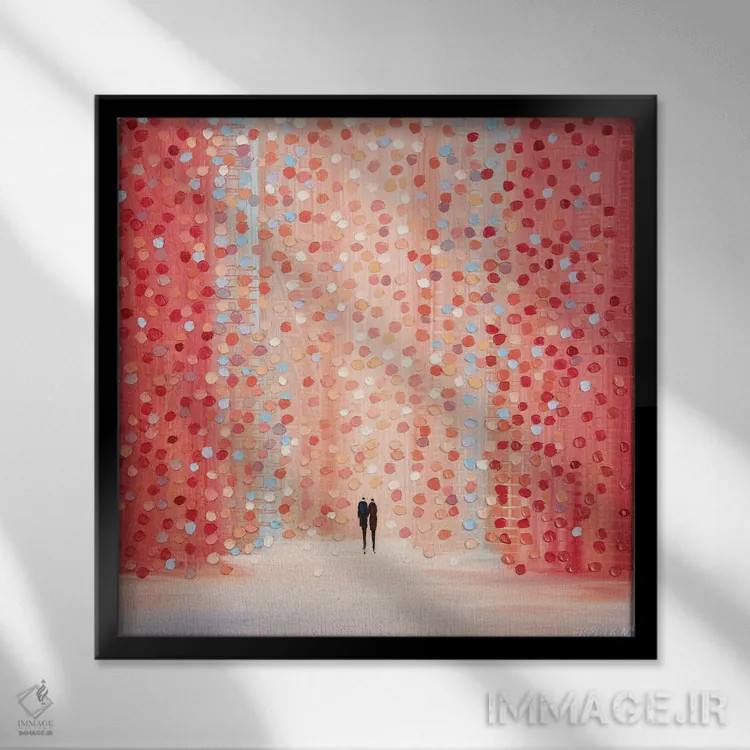 تابلو غروب عاشقانه اثر اکاترینا ارمیلکینا - نمای قابدار مشکی