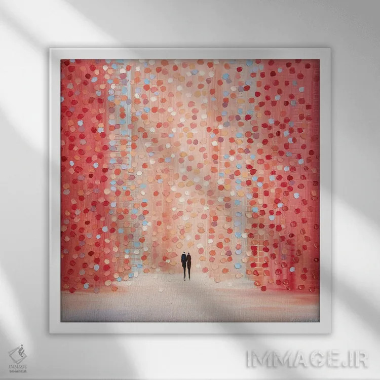 تابلو غروب عاشقانه اثر اکاترینا ارمیلکینا - نمای قابدار سفید