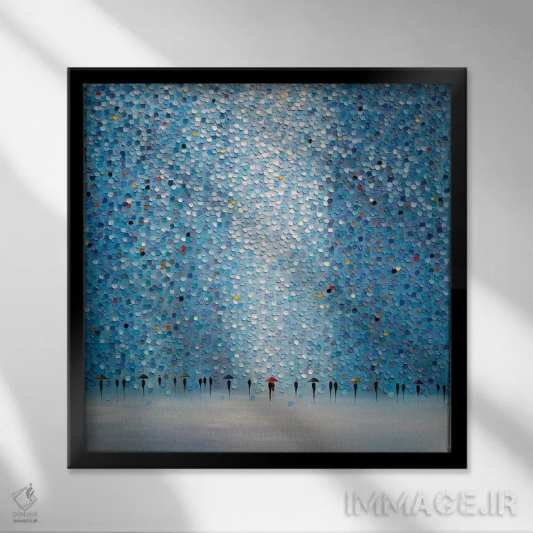 تابلو ۸ چتر اثر اکاترینا ارمیلکینا - نمای قابدار مشکی