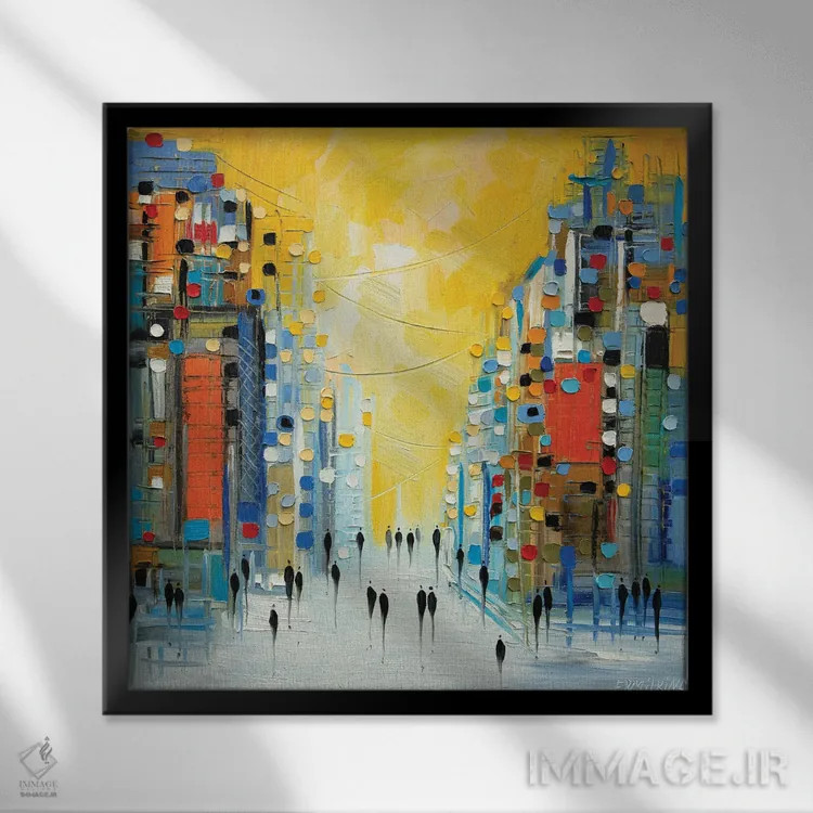 تابلو غروب زودهنگام اثر اکاترینا ارمیلکینا - نمای قابدار مشکی