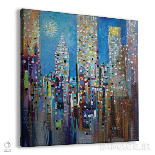 تابلو خورشید بالای شهر اثر اکاترینا ارمیلکینا - نمای پرسپکتیو محصول