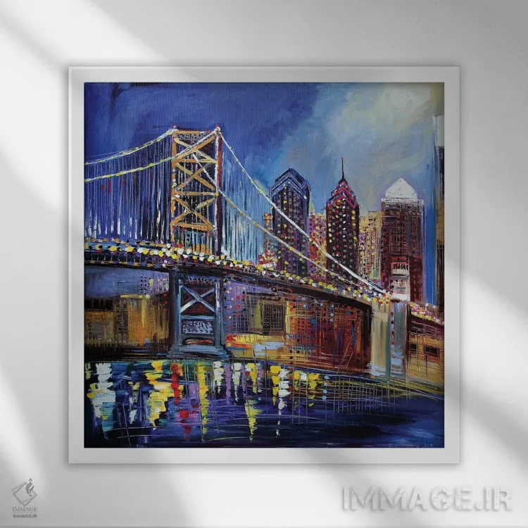 تابلو پل بنجامین فرانکلین اثر اکاترینا ارمیلکینا - نمای قابدار سفید