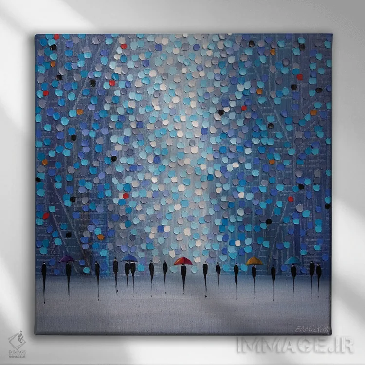 تابلو ۵ چتر اثر اکاترینا ارمیلکینا - نمای روبهرو روی دیوار