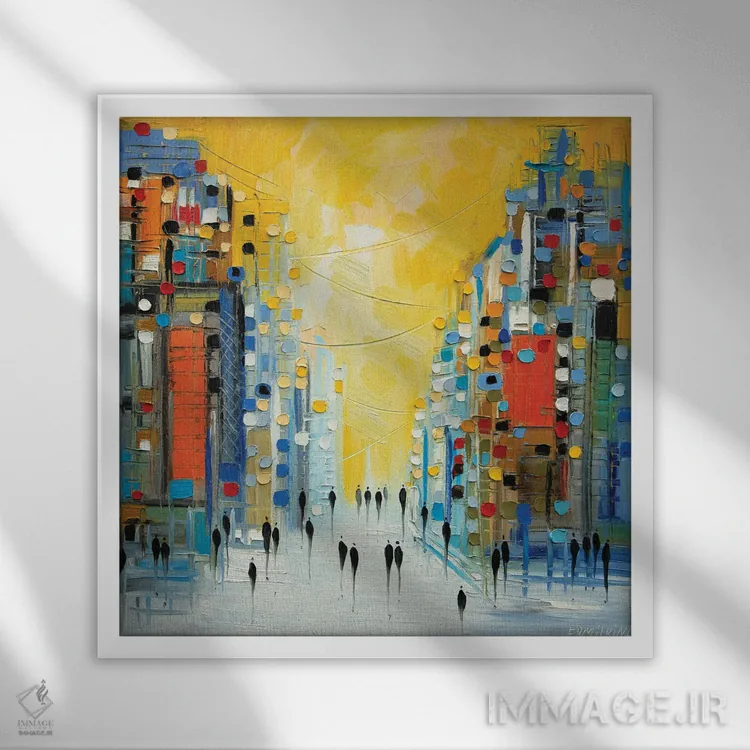 تابلو غروب زودهنگام اثر اکاترینا ارمیلکینا - نمای قابدار سفید