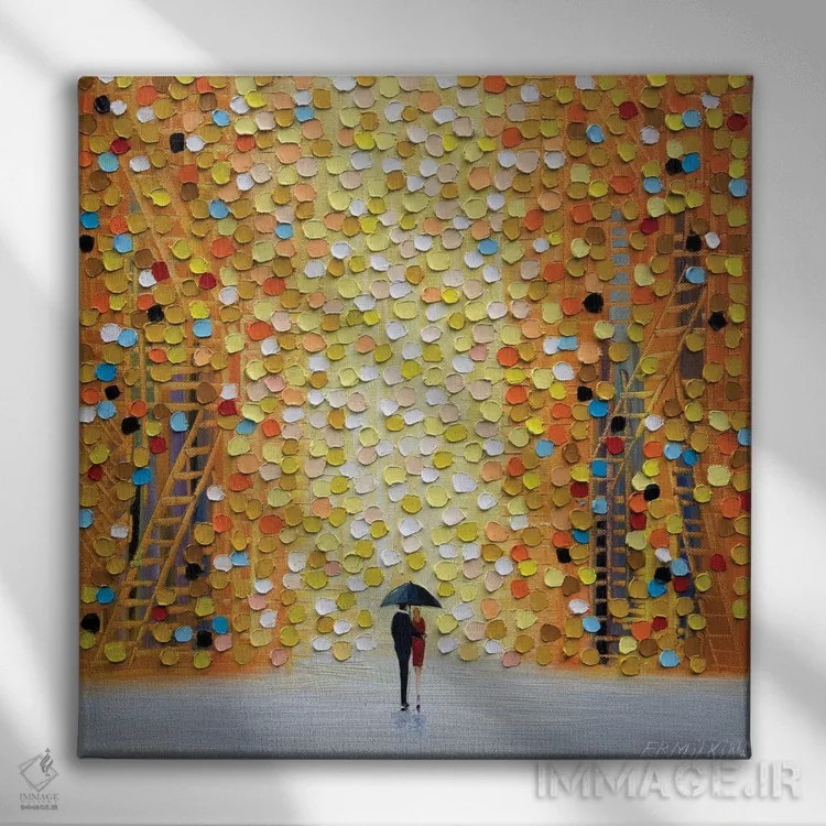 تابلو غروب با هم اثر اکاترینا ارمیلکینا - نمای روبهرو روی دیوار