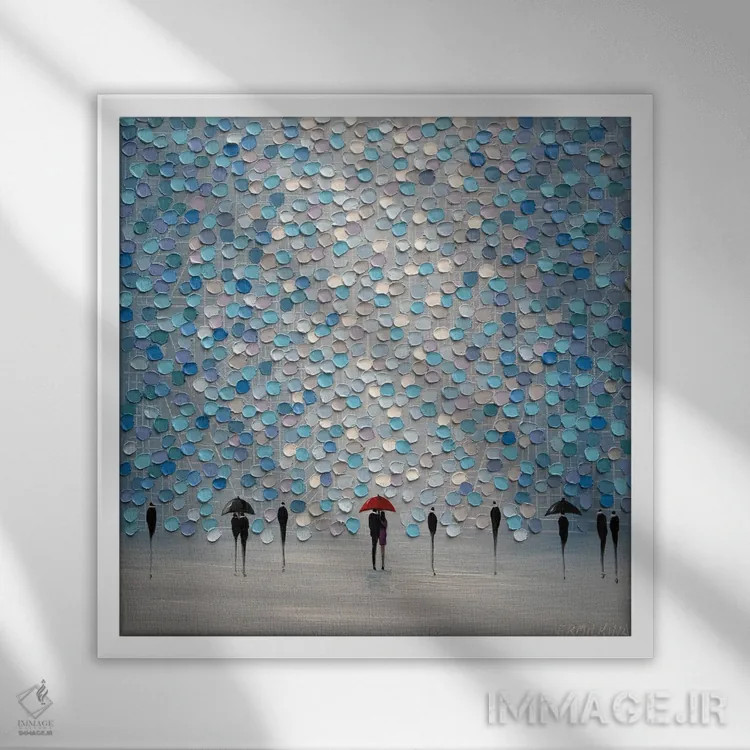 تابلو ۳ چتر اثر اکاترینا ارمیلکینا - نمای قابدار سفید