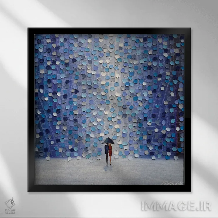 تابلو قرار شبانه اثر اکاترینا ارمیلکینا - نمای قابدار مشکی