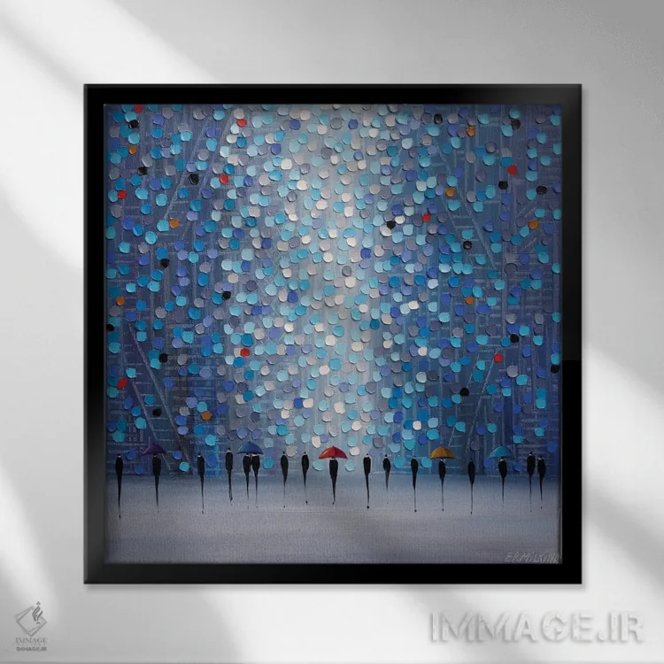 تابلو ۵ چتر اثر اکاترینا ارمیلکینا - نمای قابدار مشکی