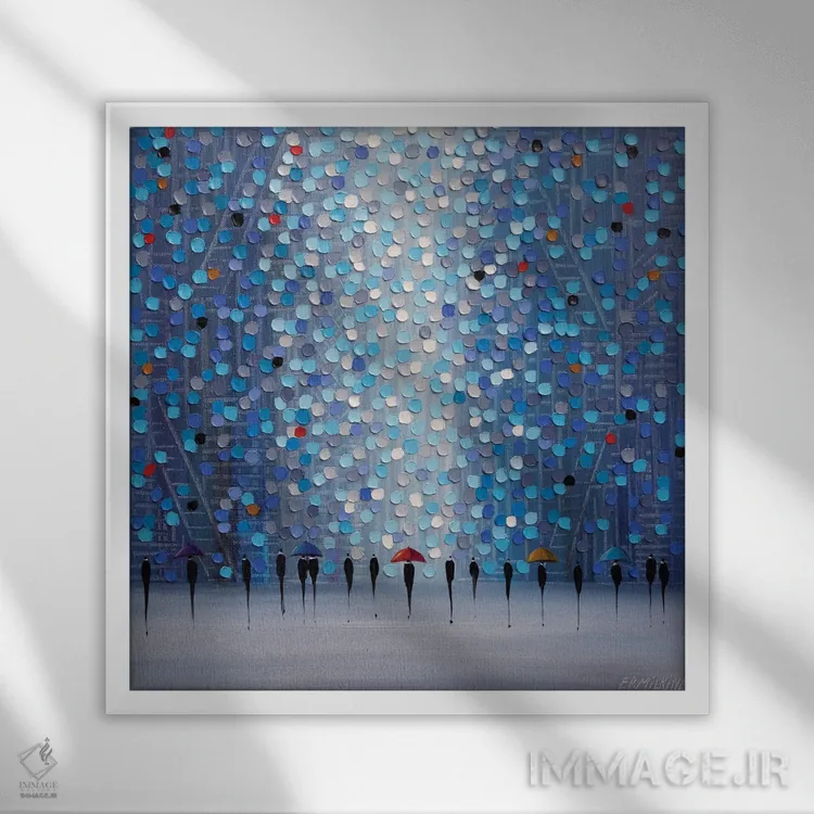 تابلو ۵ چتر اثر اکاترینا ارمیلکینا - نمای قابدار سفید