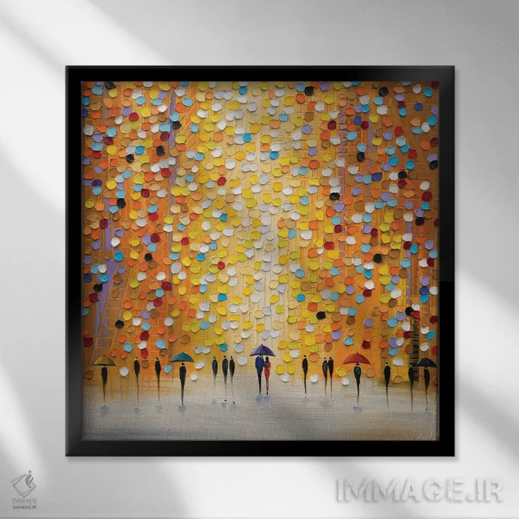 تابلو باران دیروز اثر اکاترینا ارمیلکینا - نمای قابدار مشکی