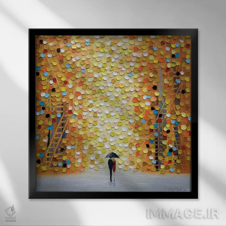 تابلو غروب با هم اثر اکاترینا ارمیلکینا - نمای قابدار مشکی